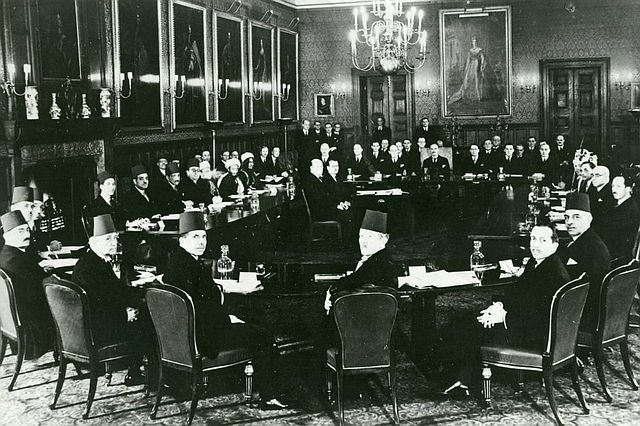 One of the many meetings on Palestine during the London Conference, February 1939