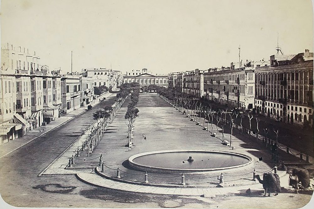 Grand opening, Place des Consuls, Alexandria, Egypt 1862