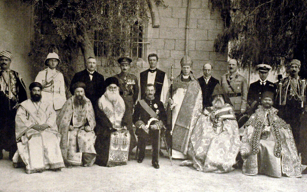 Herbert Samuel, seated center, with Jerusalem church leaders Herbert Samuel, seated center, with Jerusalem church leaders