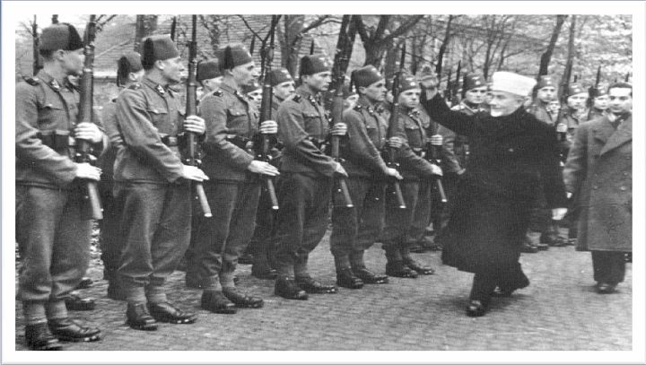 Husseini With Nazi Bosnian Troops